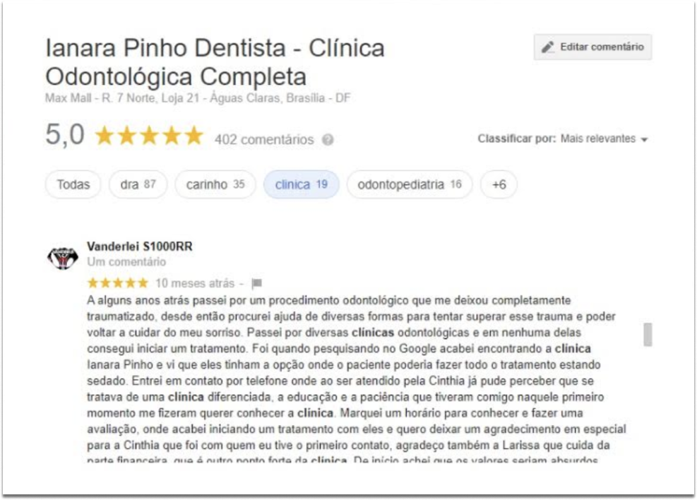 Depoimento Vanderlei, cliente Ianara Pinho Odontologia em Brasília, Aguas Claras, Asa Sul