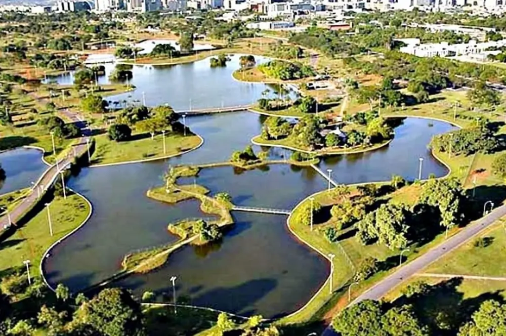 Parque da Cidade em Brasília visto do alto